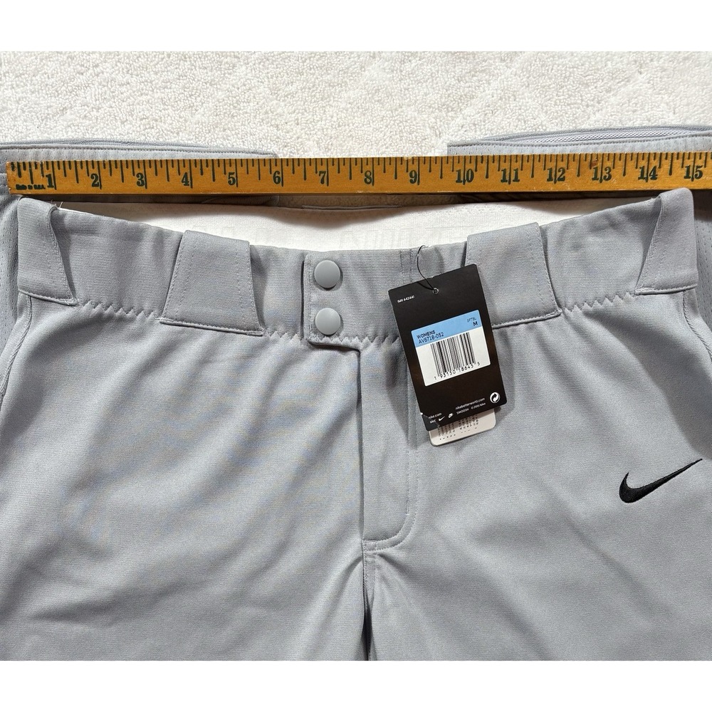 NIKE New Softball Pants Women's Medium Gray 3/4 Length Vented NWT - 492 - Picture 6 of 10